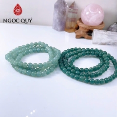 Vòng tay cẩm thạch A - Chuỗi hạt 3 line đá Lam Ngọc Type A hạt 6mm - Ngọc Quý