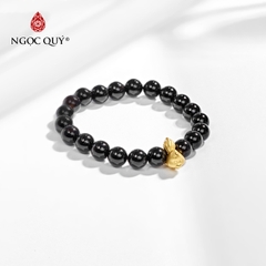 Vòng tay đá Obsidian tự nhiên phối charm - Mẫu VC0111- Ngọc Quý