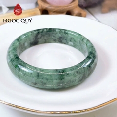 Vòng cẩm thạch A Myanmar Ngoc Quý - Ngọc phỉ thúy type A bản hẹ sơn thủy ni 51-58mm LM162