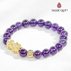 Vòng tay đá Thạch anh tự nhiên phối charm - Mẫu VC0115 - Ngọc Quý
