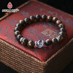 Vòng tay Trầm hương phối charm - Mẫu VC1239 - Ngọc Quý