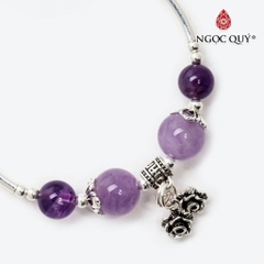 Vòng tay đá Thạch anh tự nhiên phối charm - Mẫu VC0922 - Ngọc Quý
