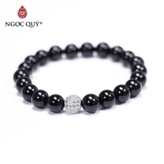 Vòng tay đá Obsidian tự nhiên phối charm - Mẫu VC0151 - Ngọc Quý