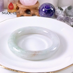 Vòng cẩm thạch A Myanmar - Ngọc phỉ thúy type A bản tròn màu xuân đới tài ni 50-53 mm LM120 - Ngoc Quý
