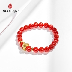 Vòng tay đá Mã não tự nhiên phối charm - Mẫu VC0111 - Ngọc Quý