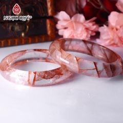 Vòng nguyên khối đá thạch anh ưu linh cam
