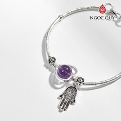 Vòng tay đá Thạch anh tự nhiên phối charm - Mẫu VC0131 - Ngọc Quý