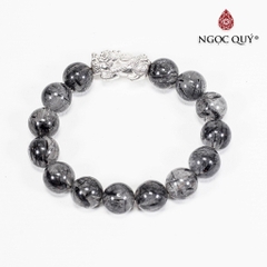 Vòng tay đá Thạch anh tóc tự nhiên phối charm - Mẫu VC1287 - Ngọc Quý