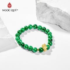 Vòng tay đá Cẩm thạch tự nhiên phối charm - Mẫu VC0111 - Ngọc Quý