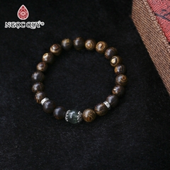 Vòng tay Trầm hương phối charm - Mẫu VC1239 - Ngọc Quý