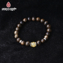Vòng tay Trầm hương phối charm - Mẫu VC1239 - Ngọc Quý
