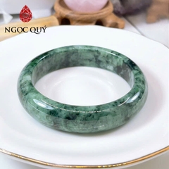 Vòng cẩm thạch A Myanmar Ngoc Quý - Ngọc phỉ thúy type A bản hẹ sơn thủy ni 51-58mm LM162