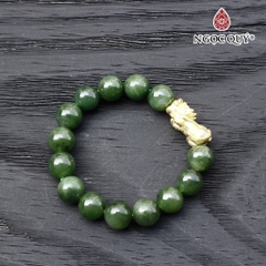 Vòng tay đá Ngọc bích tự nhiên phối charm - Mẫu VC0400 - Ngọc Quý