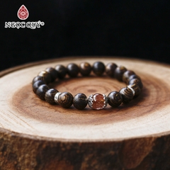 Vòng tay Trầm hương phối charm - Mẫu VC1239 - Ngọc Quý