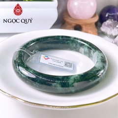 Vòng cẩm thạch A Myanmar - Ngọc phỉ thúy type A bản hẹ sơn thủy ni 58- 66 LM154 - Ngoc Quý