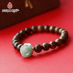 Vòng tay Trầm hương phối charm - Mẫu VC1245 - Ngọc Quý