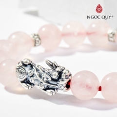Vòng tay đá Thạch anh tự nhiên phối charm - Mẫu VC0136 - Ngọc Quý