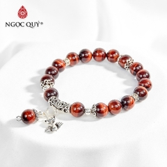Vòng tay đá Thạch anh tự nhiên phối charm - Mẫu VC0121 - Ngọc Quý
