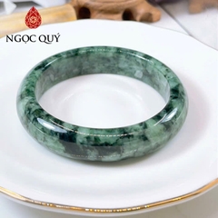 Vòng cẩm thạch A Myanmar Ngoc Quý - Ngọc phỉ thúy type A bản hẹ sơn thủy ni 51-58mm LM162