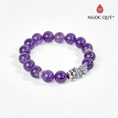 Vòng tay đá Thạch anh tự nhiên phối charm - Mẫu VC0143 - Ngọc Quý