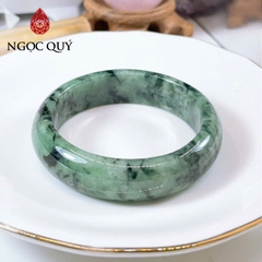 Vòng cẩm thạch A Myanmar Ngoc Quý - Ngọc phỉ thúy type A bản hẹ sơn thủy ni 51-58mm LM162