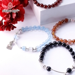Vòng tay đá tự nhiên phối charm - Mẫu VC1198- Ngọc Quý