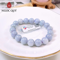 Vòng tay cẩm thạch A Ngọc Quý- Ngọc phỉ thúy type A tím tử lan hạt 10mm LM35