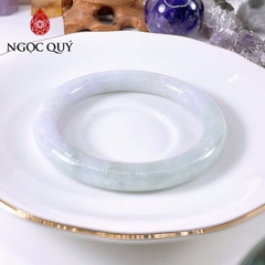 Vòng cẩm thạch A Myanmar - Ngọc phỉ thúy type A bản tròn màu xuân đới tài ni 50-53 mm LM120 - Ngoc Quý