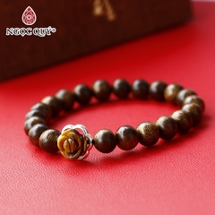 Vòng tay Trầm hương phối charm - Mẫu VC1245 - Ngọc Quý