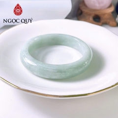 Vòng cẩm thạch A Myanmar - Ngọc phỉ thúy type A bản hẹ màu xanh táo ni 51-55 LM150- Ngoc Quý