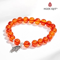 Vòng tay đá Thạch anh tự nhiên phối charm - Mẫu VC0138 - Ngọc Quý