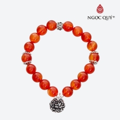 Vòng tay đá Thạch anh tự nhiên phối charm - Mẫu VC0112 - Ngọc Quý