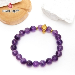 Vòng tay đá Thạch anh tự nhiên phối charm - Mẫu VC0111 - Ngọc Quý