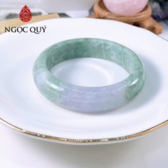 Vòng cẩm thạch A Ngọc Quý - Vòng phỉ thúy type A xanh táo điểm lý ni 51mm LM163