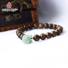 Vòng tay Trầm hương phối charm - Mẫu VC1245 - Ngọc Quý