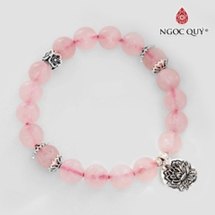 Vòng tay đá Thạch anh tự nhiên phối charm - Mẫu VC0112 - Ngọc Quý