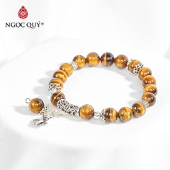 Vòng tay đá Thạch anh tự nhiên phối charm - Mẫu VC0121 - Ngọc Quý