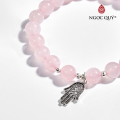 Vòng tay đá Thạch anh tự nhiên phối charm - Mẫu VC0138 - Ngọc Quý