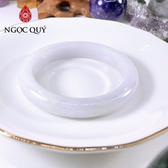 Vòng cẩm thạch A Myanmar - Ngọc phỉ thúy type A bản tròn màu xuân đới tài ni 50-53 mm LM120 - Ngoc Quý