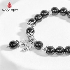Vòng tay đá Thạch anh tự nhiên phối charm - Mẫu VC0121 - Ngọc Quý