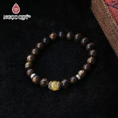 Vòng tay Trầm hương phối charm - Mẫu VC1239 - Ngọc Quý