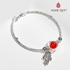 Vòng tay đá Thạch anh tự nhiên phối charm - Mẫu VC0131 - Ngọc Quý