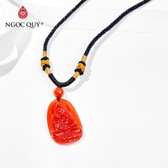 Mặt dây chuyền phật bản mệnh đá mã não đỏ