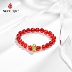Vòng tay đá Mã não tự nhiên phối charm - Mẫu VC0111 - Ngọc Quý