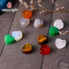 Trái tim đá thiên nhiên xỏ ngang làm vòng tay, mặt dây chuyền