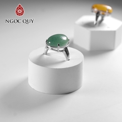 Nhẫn bạc đính hạt đá thiên nhiên mẫu E0007