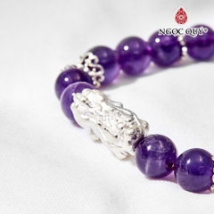Vòng tay đá Thạch anh tự nhiên phối charm - Mẫu VC0129 - Ngọc Quý