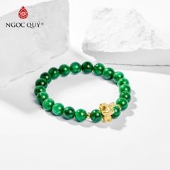 Vòng tay đá Cẩm thạch tự nhiên phối charm - Mẫu VC0111 - Ngọc Quý