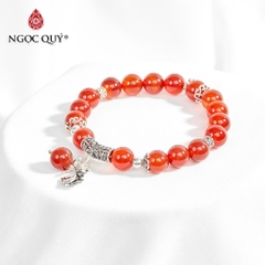 Vòng tay đá Thạch anh tự nhiên phối charm - Mẫu VC0121 - Ngọc Quý