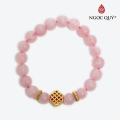 Vòng tay đá Thạch anh tự nhiên phối charm - Mẫu VC0128 - Ngọc Quý